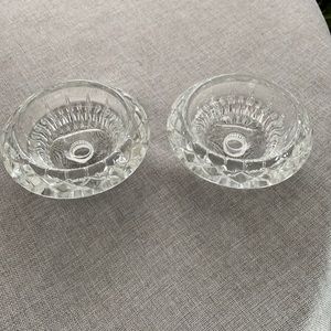 Princess House Lead Crystal Candleholders set/2